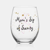 Verre À Vin Sans Pied Vin "Le Sip of Sanity de Maman" (Recto)