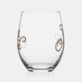 Verre À Vin Sans Pied Vin O'Clock Gold Texte (Droite)