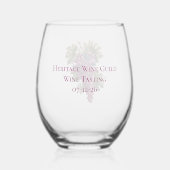 Verre À Vin Sans Pied Vineyard Grapes Customized (Verso)