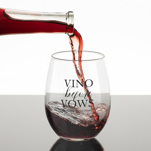 Verre À Vin Sans Pied Vino avant les Voeux Mariage sur mesure