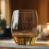 Verre À Vin Sans Pied Vino avant Voeux Mariée sur mesure