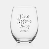 Verre À Vin Sans Pied Vino Avant Vows Bachelorte (Recto)