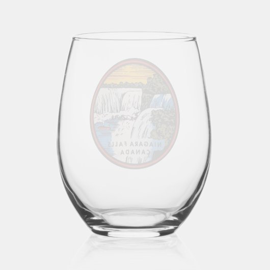 Verre À Vin Sans Pied Vins sans tache Niagara Falls (Verso)