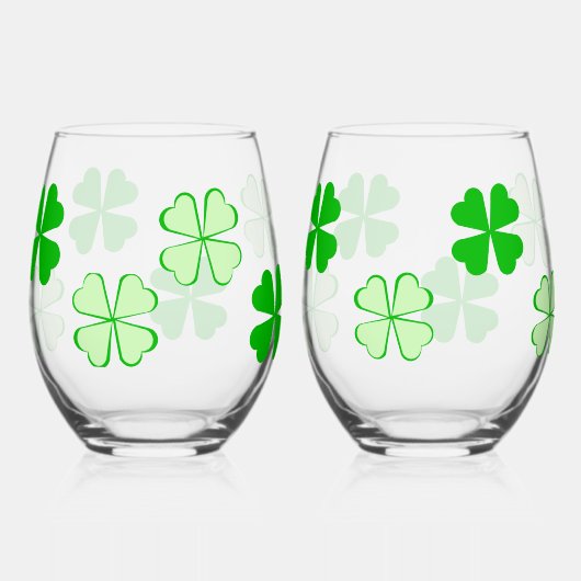 Verre À Vin Sans Pied Vins shamrock sans tache (Recto)