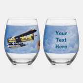 Verre À Vin Sans Pied Vol Moose Aviation de Havilland Otter (Recto)