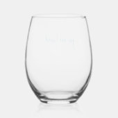 Verre À Vin Sans Pied Vous êtes aimé Cadeau de mariage Turquoise (Verso)