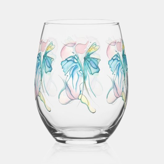 Verre À Vin Sans Pied Waterfly 2 (Verso)