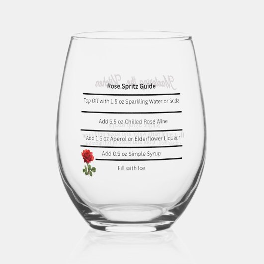 Verre À Vin Sans Pied Wine Glass Rosé Spritz Recipe Guide (Recto)