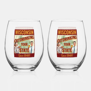 Verre À Vin Sans Pied Wisconsin Sortir Votre État Depuis 1848