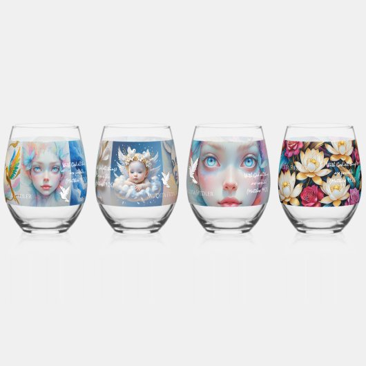 Verre À Vin Sans Pied With God all things are possible. (Matthew 19:26) (Recto)