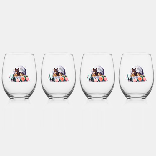 Verre À Vin Sans Pied Wolf27 : (Recto)