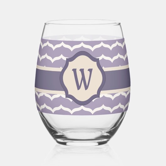 Verre À Vin Sans Pied Zigzag fleuri (Recto)