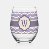 Verre À Vin Sans Pied Zigzag fleuri (Verso)