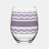 Verre À Vin Sans Pied Zigzag fleuri (Droite)