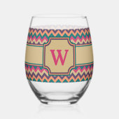 Verre À Vin Sans Pied Zigzag Tropical (Verso)