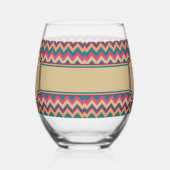 Verre À Vin Sans Pied Zigzag Tropical (Droite)