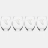 Verre à vin sans pierre pélican - 4 set (Dos)