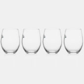 Verre à vin sans pierre pélican - 4 set (Gauche)