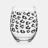 Verre à vin unique sans pied avec impression léopa (Recto)
