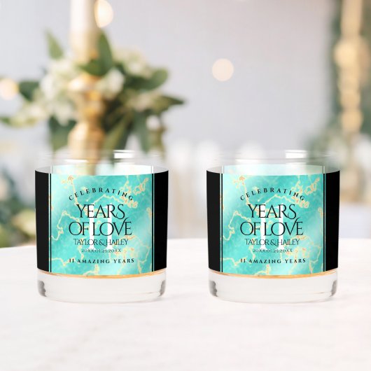 Verre À Whisky 11ème anniversaire de Mariage turquoise (Insitu (Mariage))