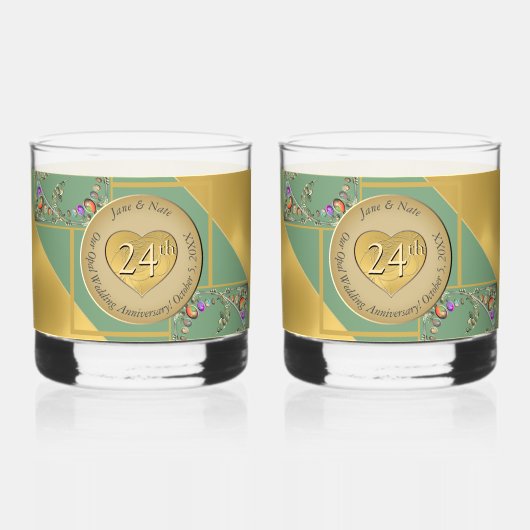 Verre À Whisky 24e anniversaire Opal Drinkware Set (Verso)