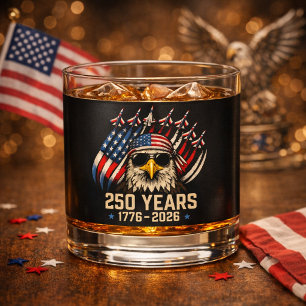 Verre À Whisky 250 Ans de Fierté Américaine Aigle Audacieux