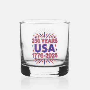Verre À Whisky 250 ans USA Semiquinentenaire 1776-2026