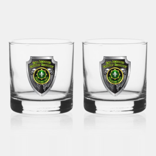 Verre À Whisky 2e Régiment de cavalerie blindée ACR (Recto)