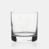 Verre À Whisky 50e anniversaire Gold Minimal (Verso)