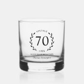 Verre À Whisky 70e anniversaire Âgé à la perfection Nom personnal (Recto)