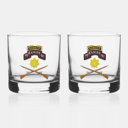 Verre À Whisky 75e régiment de Rangers Major MAJ (Recto)