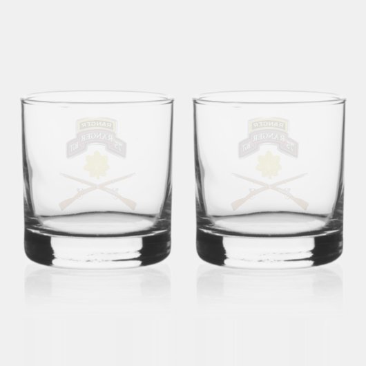 Verre À Whisky 75e régiment de Rangers Major MAJ (Verso)