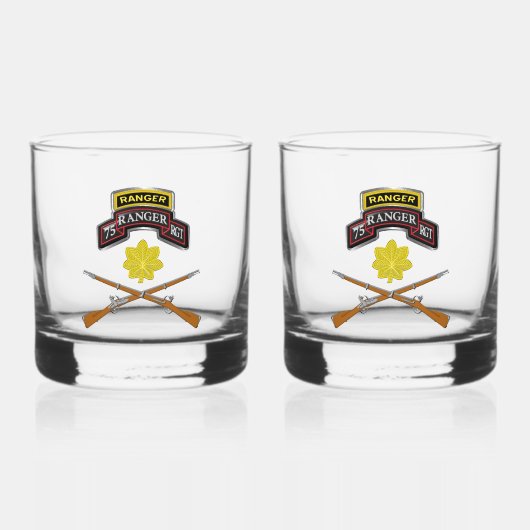 Verre À Whisky 75e régiment de Rangers Major MAJ (Recto)