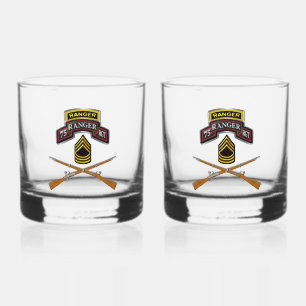 Verre À Whisky 75e régiment de Rangers Sergent-chef