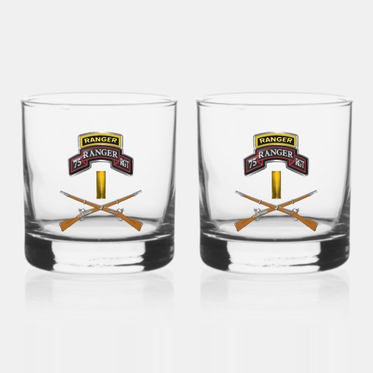 Verre À Whisky 75e Régiment de Rangers Sous-lieutenant 2LT (Recto)