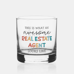 Verre À Whisky Agent immobilier personnalisé Funny Realtor