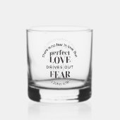 Verre À Whisky Amour Éternel - 1 Jean 4:18 Citation Écriture Art (Verso)