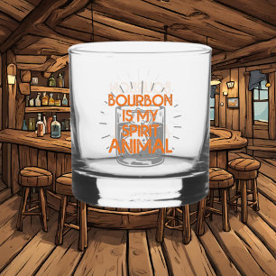 Verre À Whisky Amusant esprit bourbon animal mot art