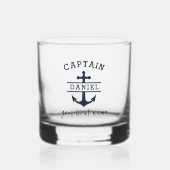 Verre À Whisky Ancre nautique du capitaine sur mesure (Recto)