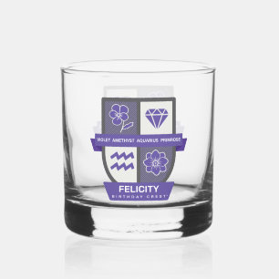 Verre À Whisky Aquarius Crest d'anniversaire™ pour 1er-18 février