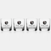 Verre À Whisky Bar de piscine à huit boules blanc (Recto)