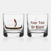 Verre À Whisky Bateau viking à voile rouge (Recto)