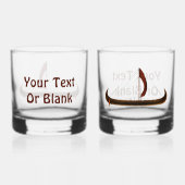 Verre À Whisky Bateau viking à voile rouge (Verso)