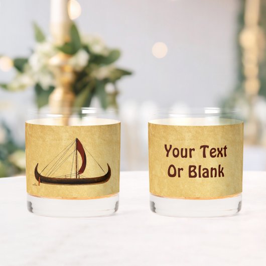 Verre À Whisky Bateau viking à voile rouge (Insitu (Mariage))