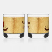 Verre À Whisky Bateau viking à voile rouge II (Gauche)