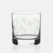 Verre À Whisky Beau Shamrock d'aquarelle verte (Verso)
