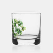 Verre À Whisky Beau Shamrock d'aquarelle verte (Gauche)
