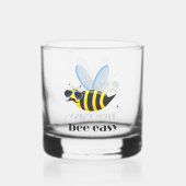 Verre À Whisky Bee caractère avec mustache lunettes de soleil Bee (Recto)
