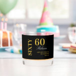 Verre À Whisky Black & Gold 60th Birthday Elegant Cocktail Party<br><div class="desc">Black & Gold 60e anniversaire Elégant Cocktail Party Whiskey Glass</div>