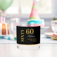 Black & Gold 60th Birthday Elegant Cocktail Party